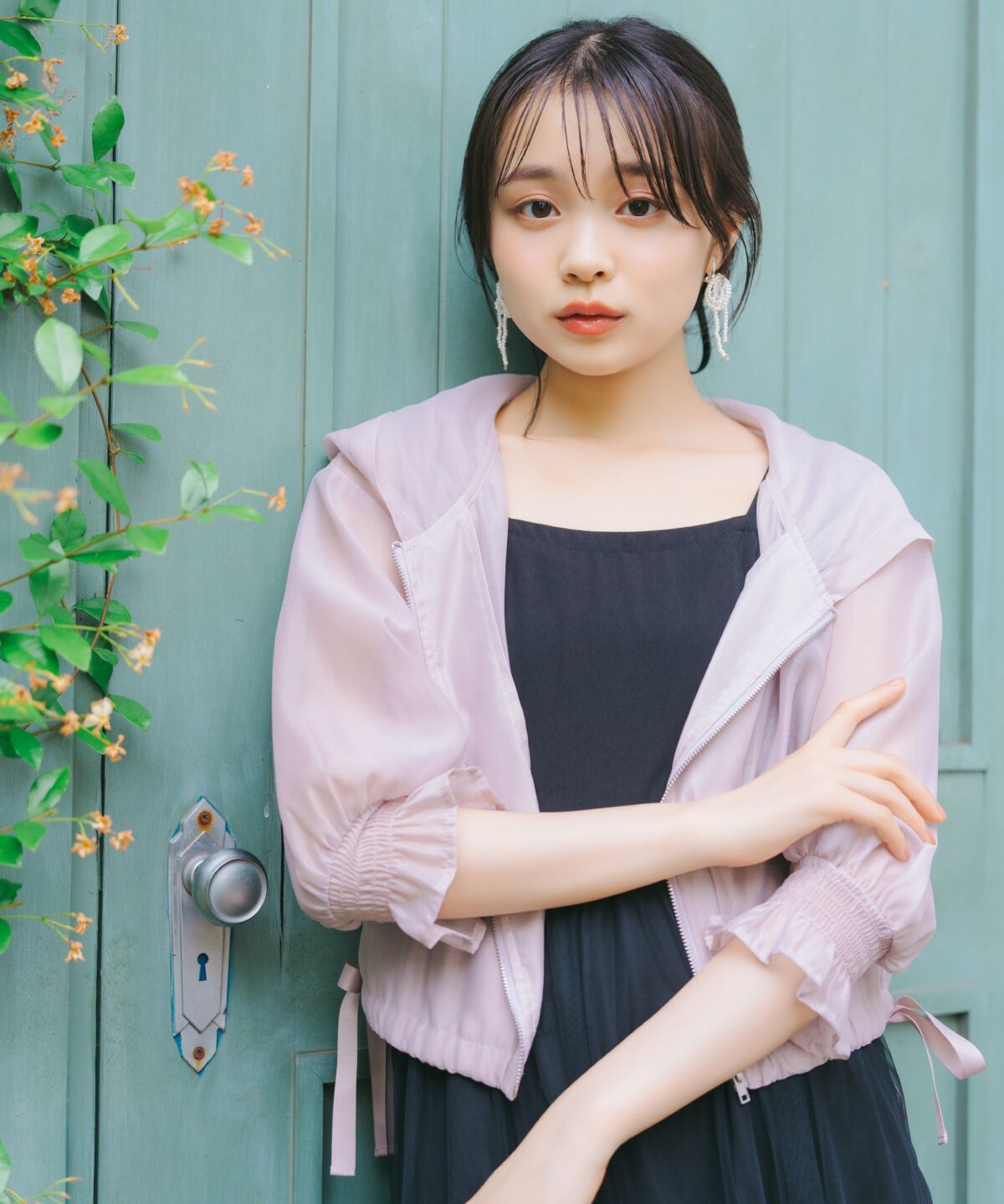 WILLSELECTION「サイドリボンキャンディスリーブパーカー」|パーカー|