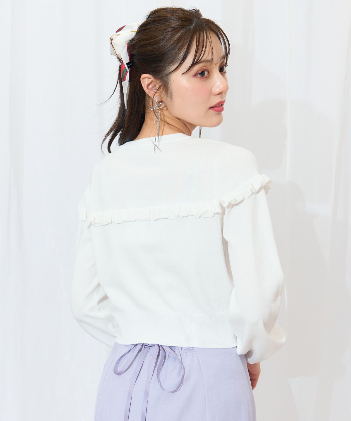 WILLSELECTION「フリルデザインニットカーディガン」|カーディガン|