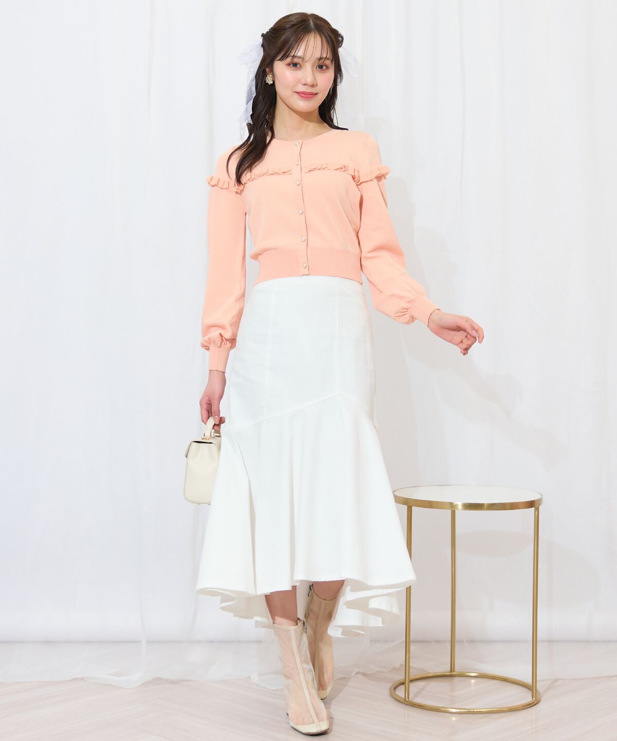 WILLSELECTION「フリルデザインニットカーディガン」|カーディガン|