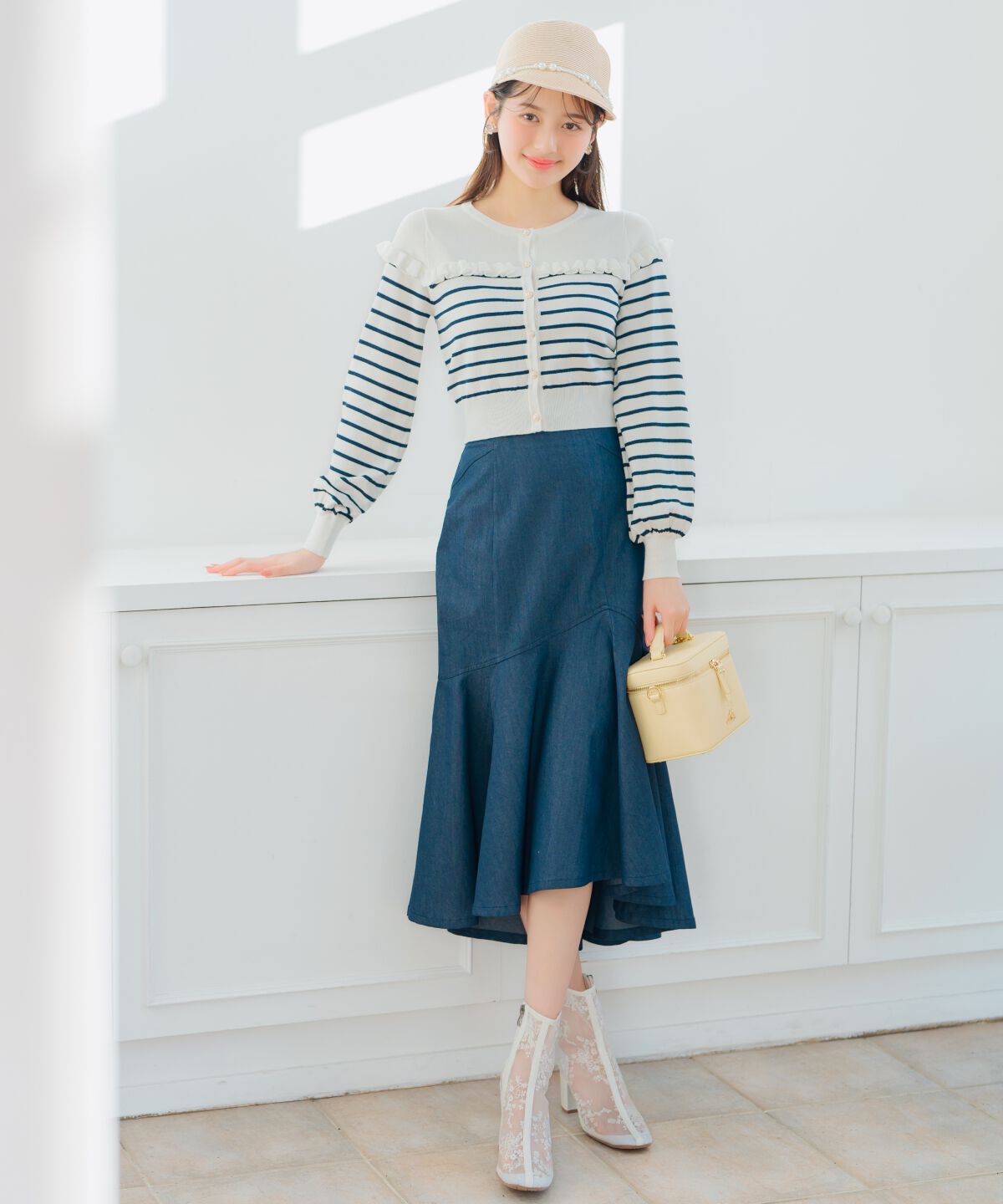 WILLSELECTION「フリルデザインニットカーディガン」|カーディガン|