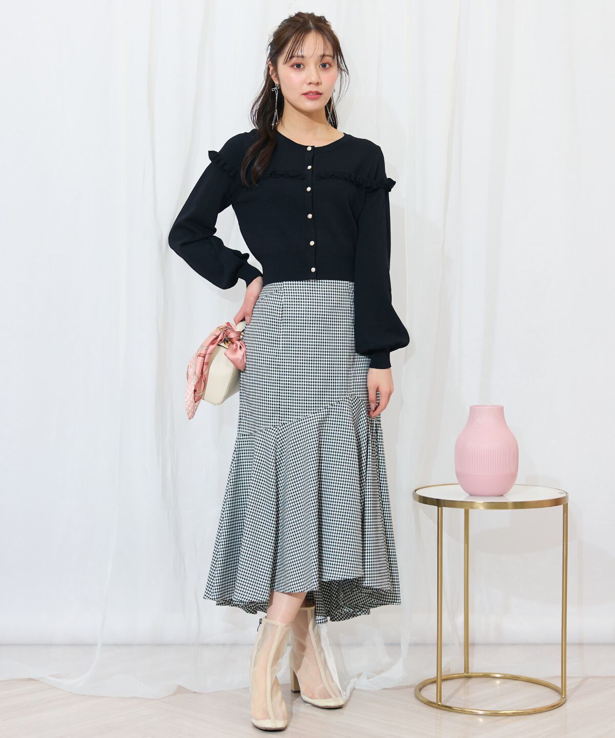 WILLSELECTION「フリルデザインニットカーディガン」|カーディガン|