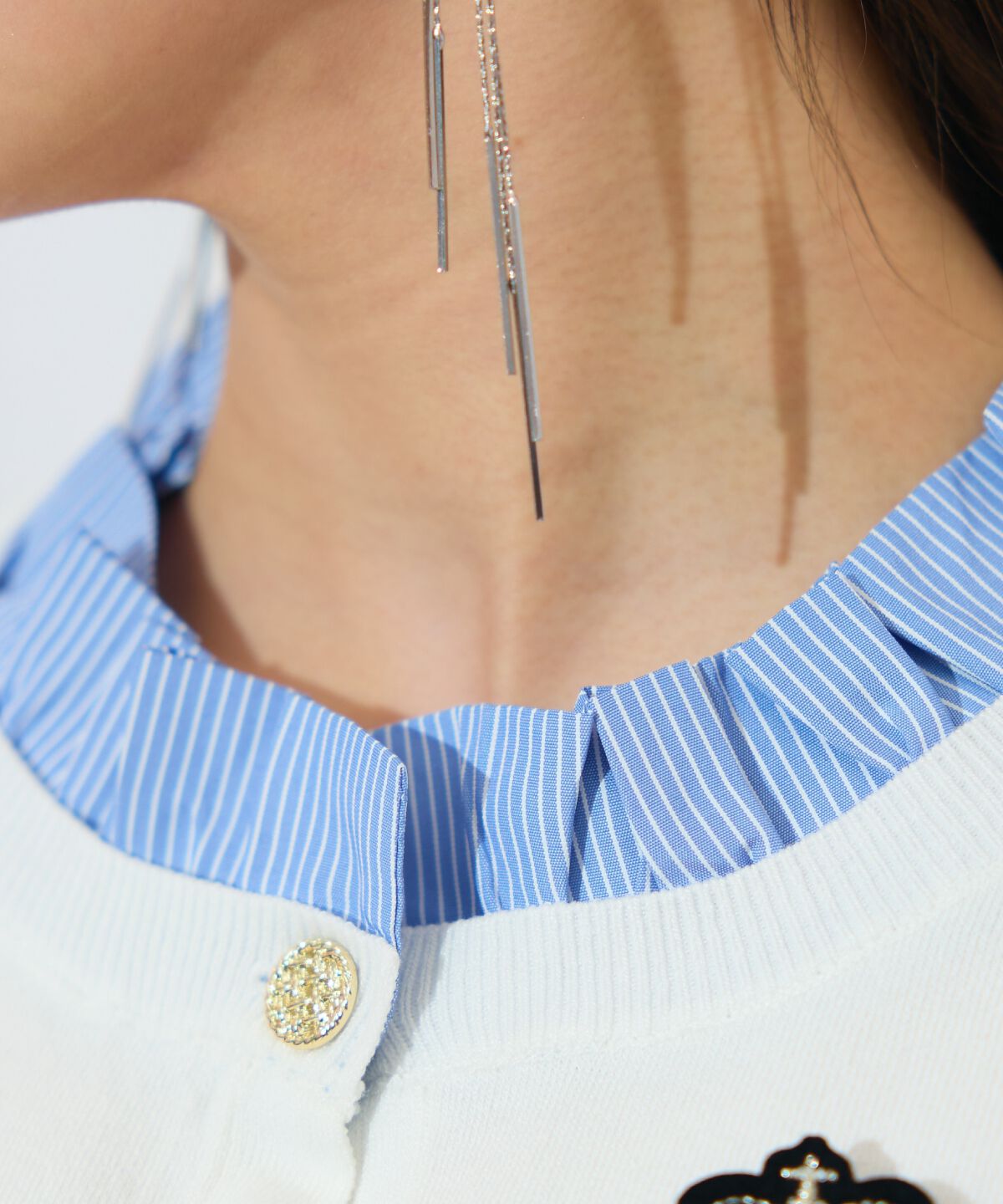 WILLSELECTION「襟フリル付きカーディガン」|カーディガン|