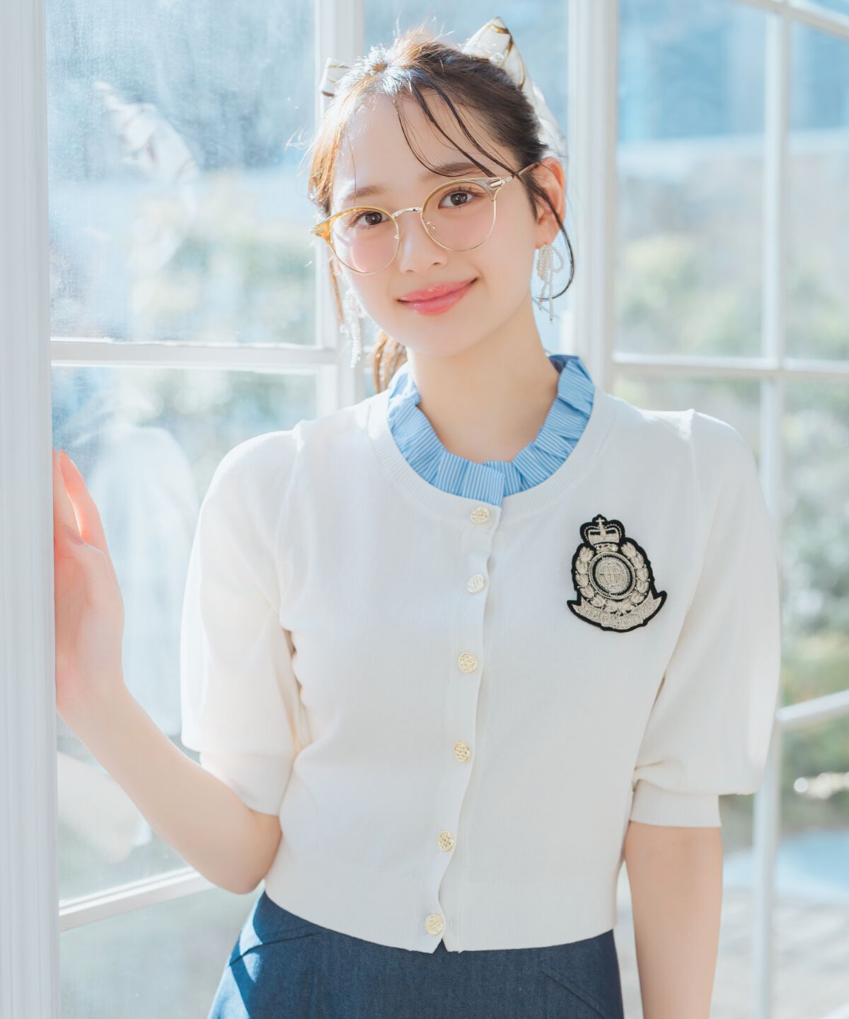 WILLSELECTION「襟フリル付きカーディガン」|カーディガン|