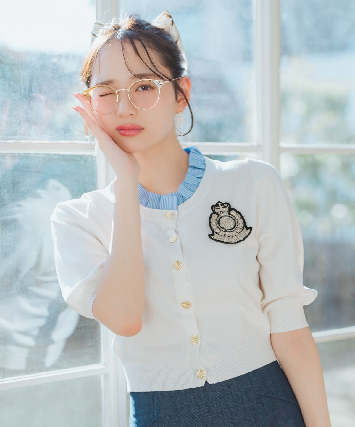 WILLSELECTION「襟フリル付きカーディガン」|カーディガン|