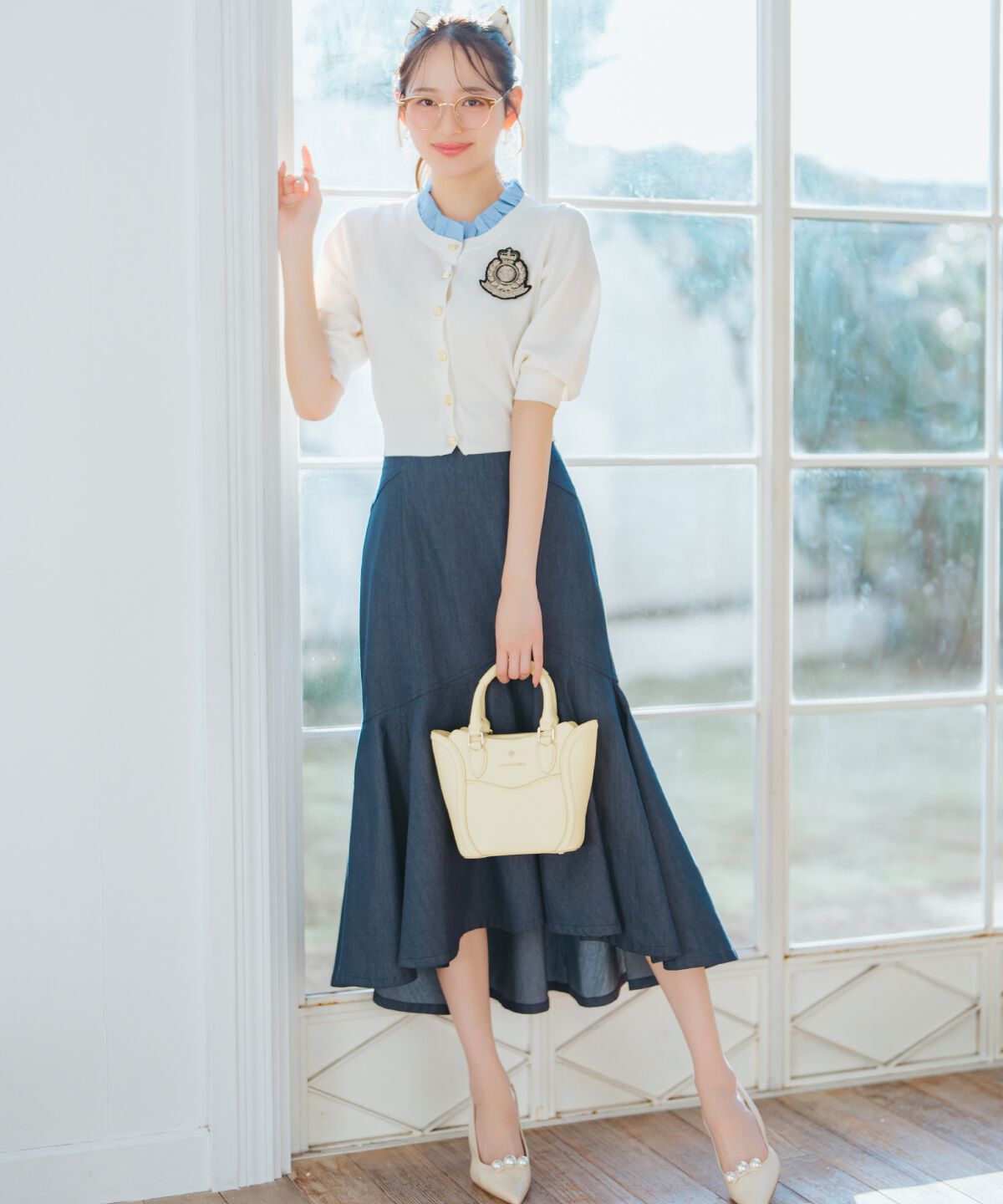 WILLSELECTION「襟フリル付きカーディガン」|カーディガン|