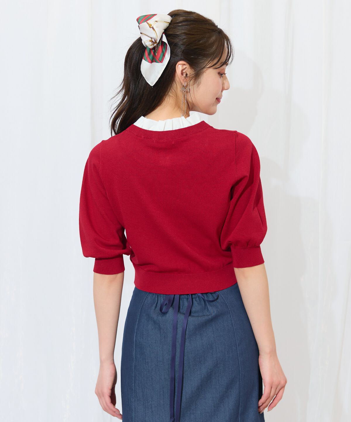 WILLSELECTION「襟フリル付きカーディガン」|カーディガン|