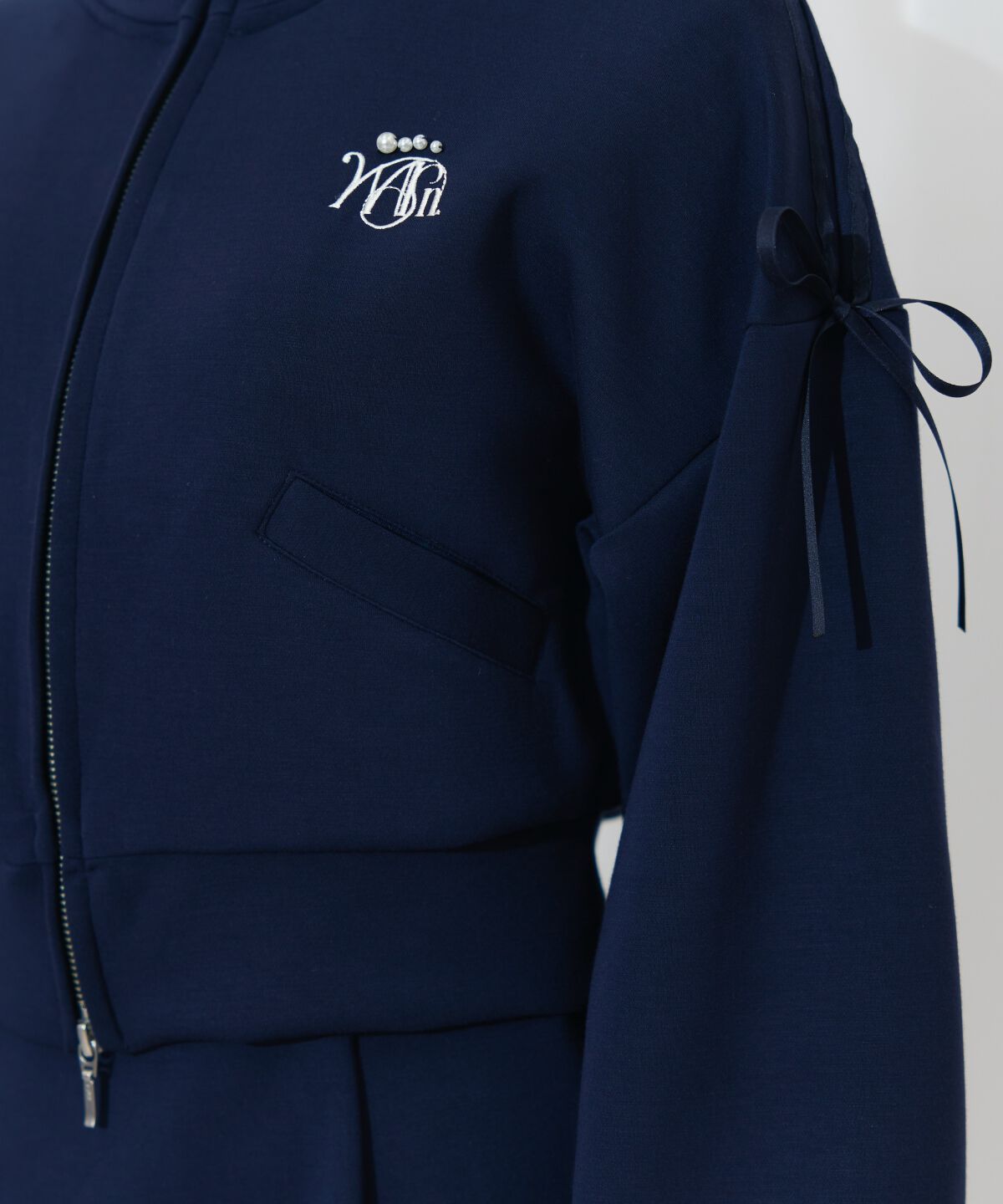 WILLSELECTION「ロゴ刺繍リボントラックジャケット」|パーカー|