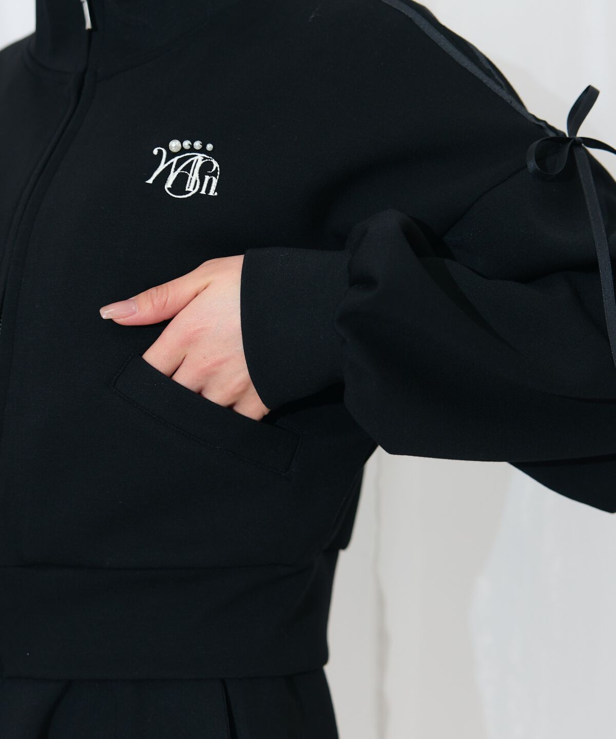 WILLSELECTION「ロゴ刺繍リボントラックジャケット」|パーカー|