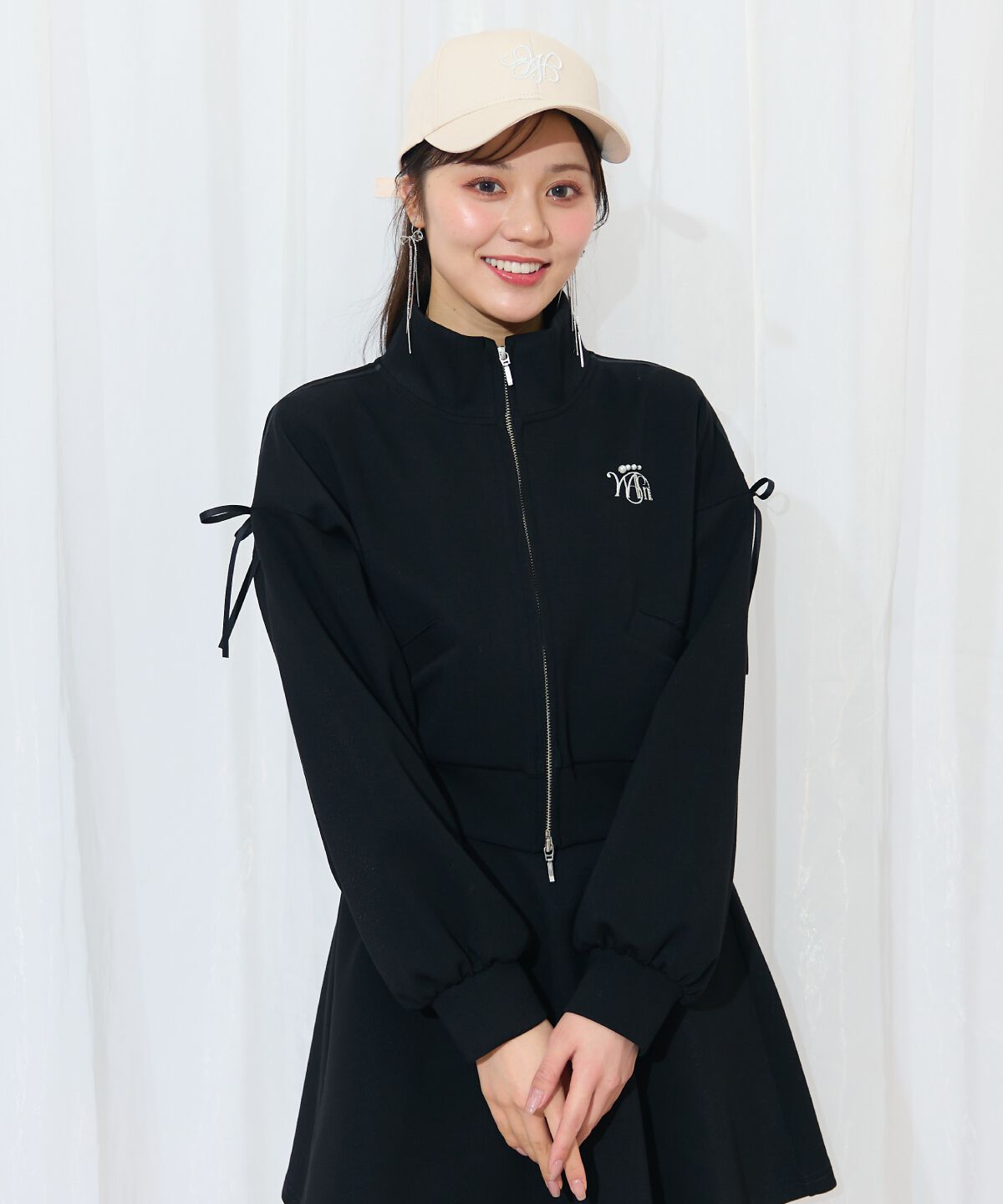 WILLSELECTION「ロゴ刺繍リボントラックジャケット」|パーカー|