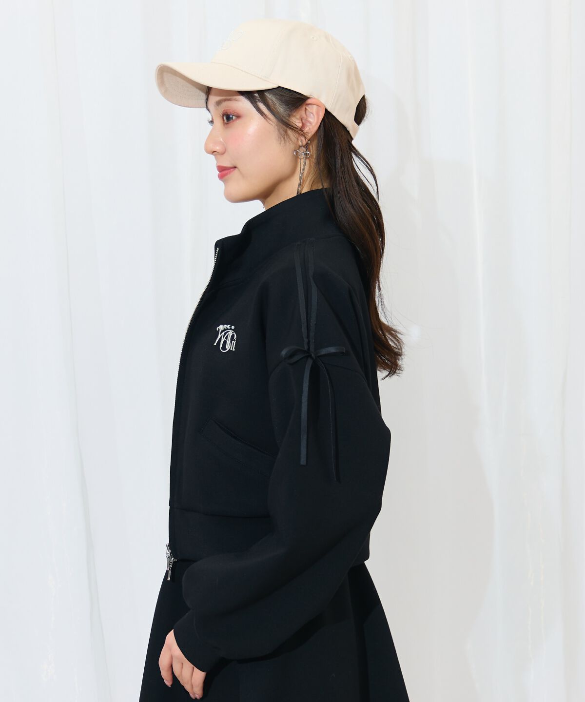 WILLSELECTION「ロゴ刺繍リボントラックジャケット」|パーカー|