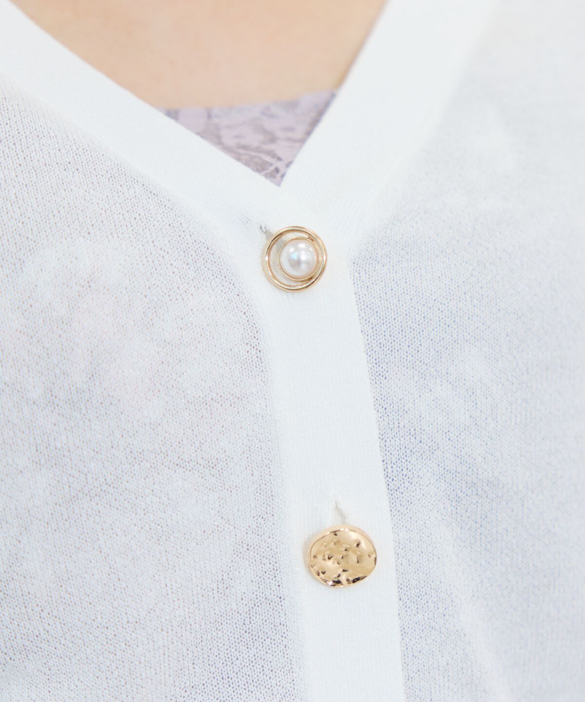 WILLSELECTION「アソートボタンシアーカーディガン」|カーディガン|