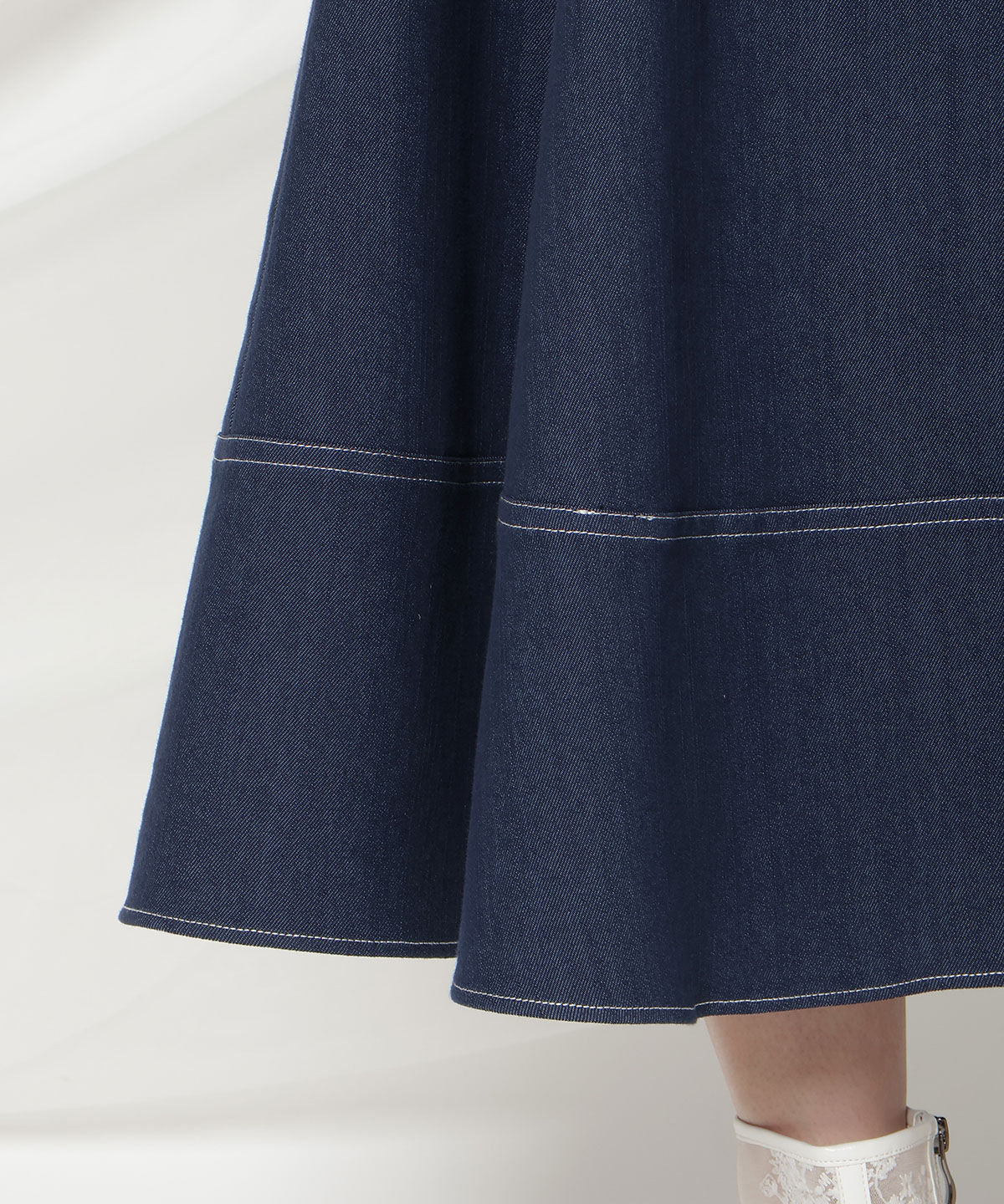 WILLSELECTION「ベルトデザインフレアデニムスカート」|スカート|