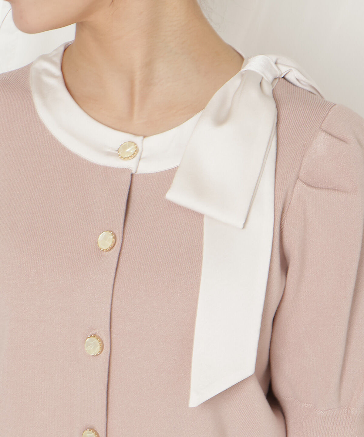 WILLSELECTION「リボンパフカーディガン」|カーディガン|