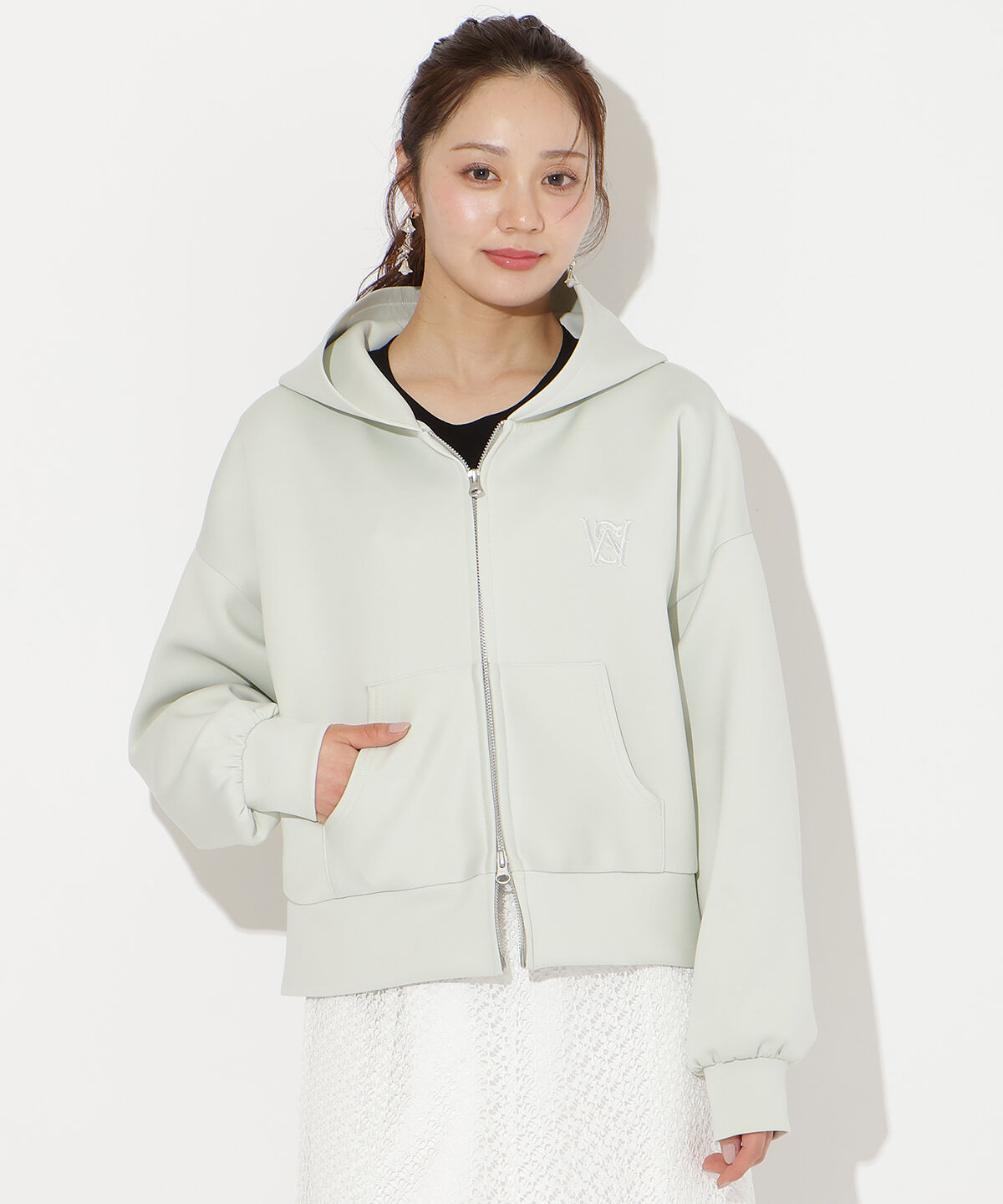 WILLSELECTION「ダブルZIPオーバーサイズパーカー」|パーカー|ミント