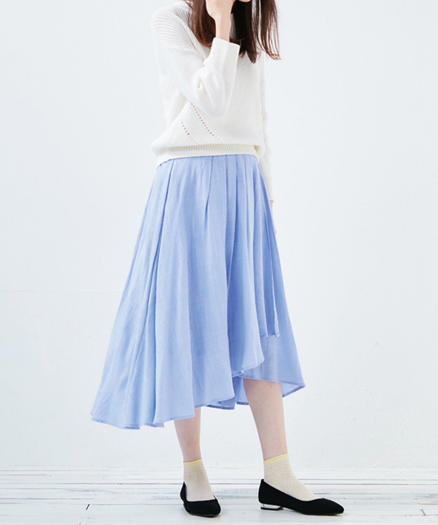 ORiental TRaffic「【アウトレット価格】本革スエードフラットパンプス/R-6002」|パンプス|