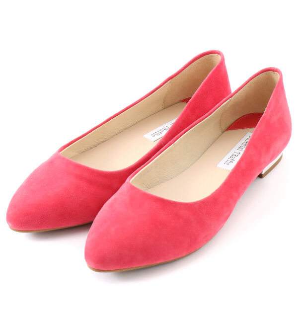 ORiental TRaffic「【アウトレット価格】本革スエードフラットパンプス/R-6002」|パンプス|PINK