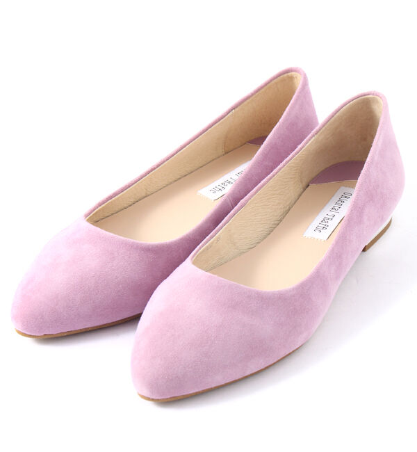 ORiental TRaffic「【アウトレット価格】本革スエードフラットパンプス/R-6002」|パンプス|PURPLE
