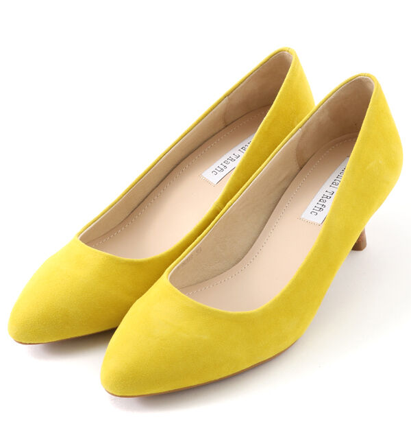 ORiental TRaffic「【アウトレット価格】本革スエードミドルヒールパンプス/R-6003」|パンプス|YELLOW