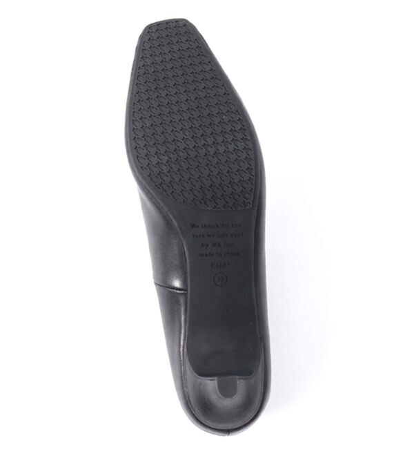 ORiental TRaffic「【本革/通勤/リクルート】スクエアトゥブラックパンプス/R-3103」|パンプス|