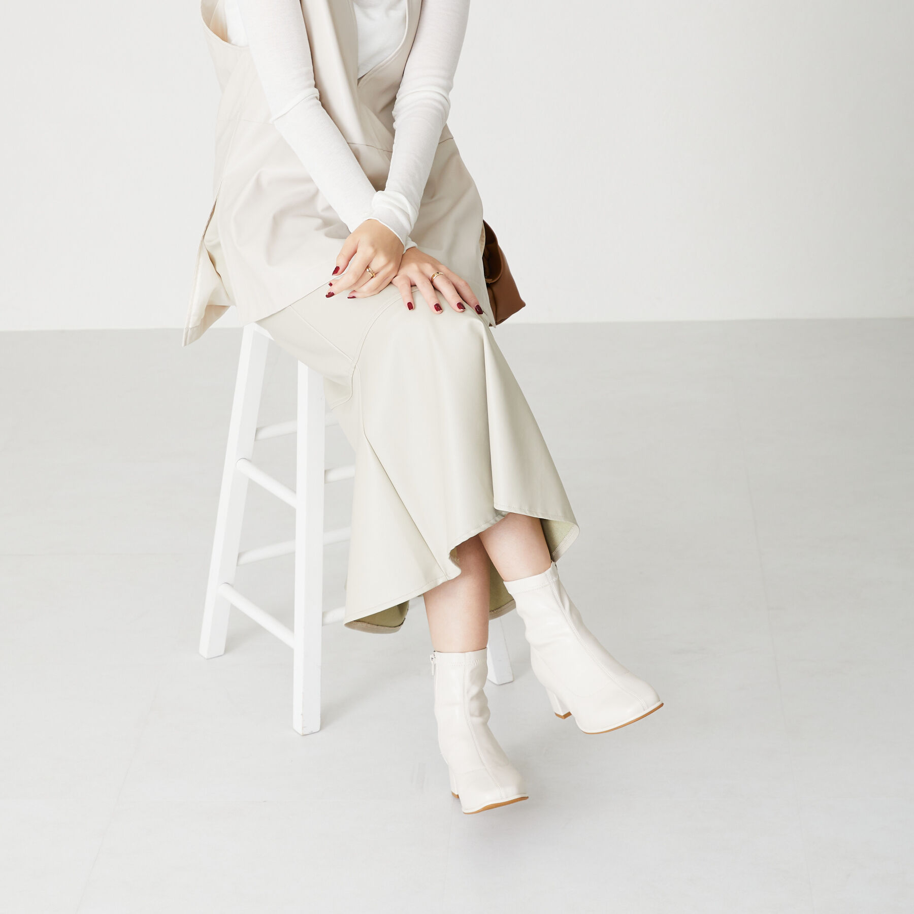 ORiental TRaffic「オーバースクエアトゥストレッチブーツ/21416」|ショートブーツ|