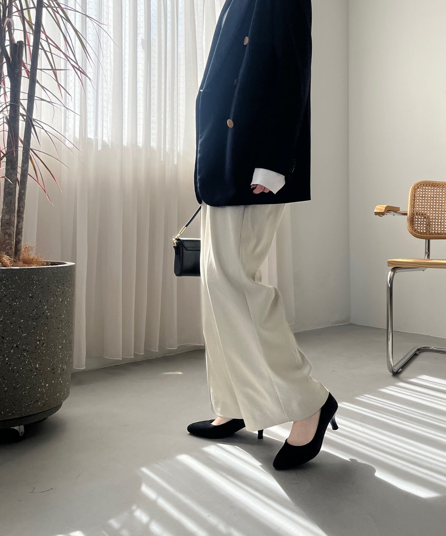 ORiental TRaffic「【WEB限定 / 累計9万足突破】 ミドルヒール パンプス /R-4008  ヒール5.5cm シンプル オフィス クッション」|パンプス|