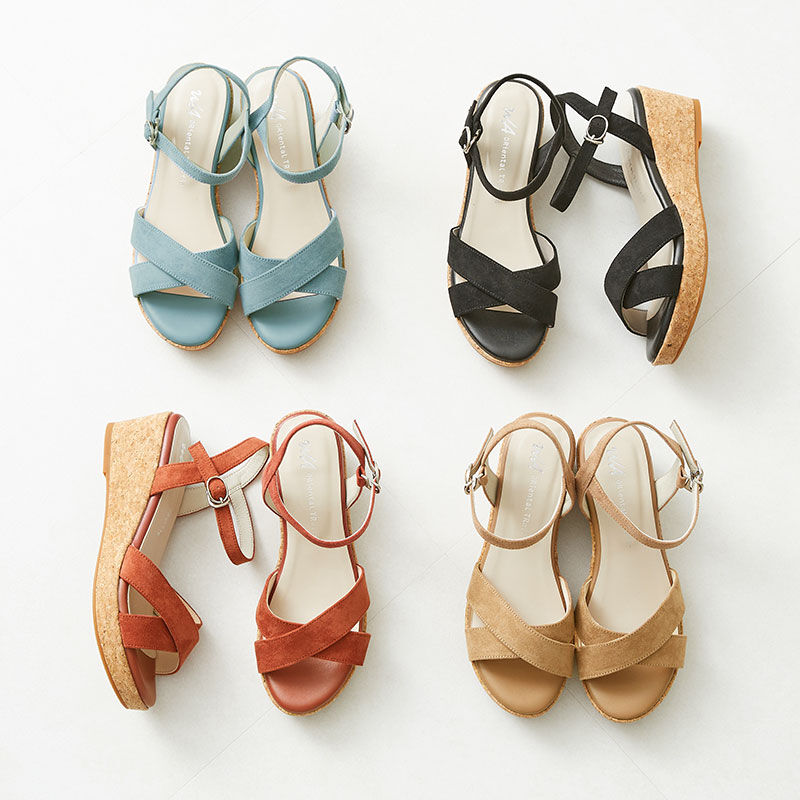 WA Oriental TRaffic「【アウトレット価格】クロスウエッジサンダル/32208」|パンプス|BEIGE