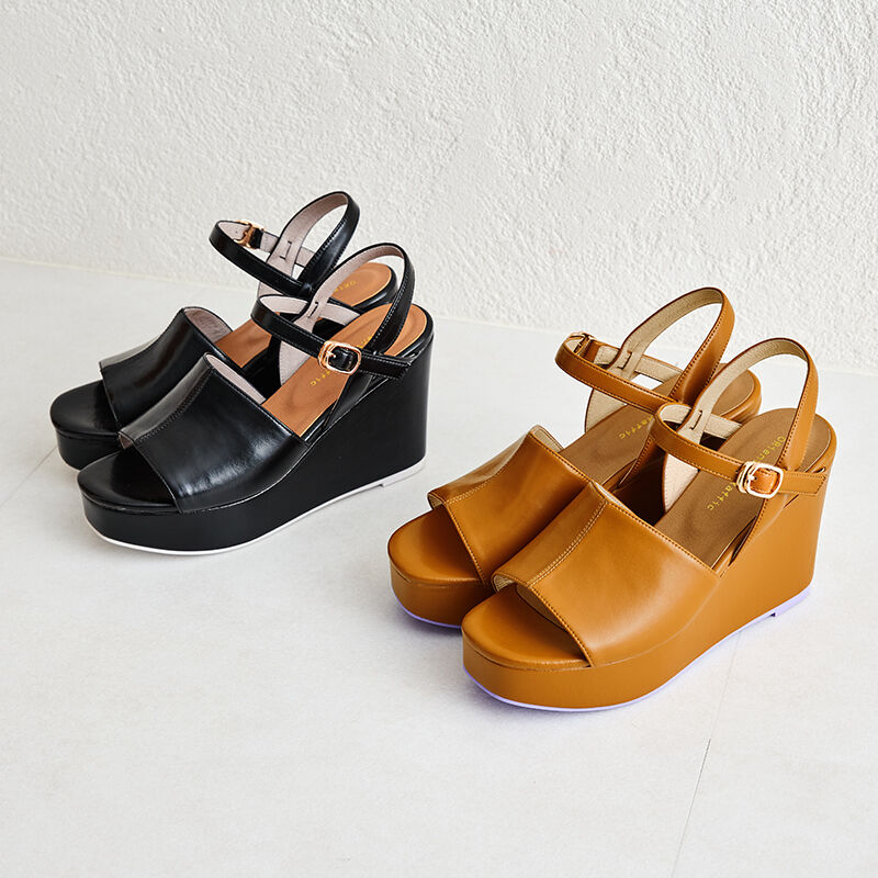 ORiental TRaffic「【アウトレット価格】甲深 ベルト ウエッジ サンダル /31245」|サンダル|CAMEL