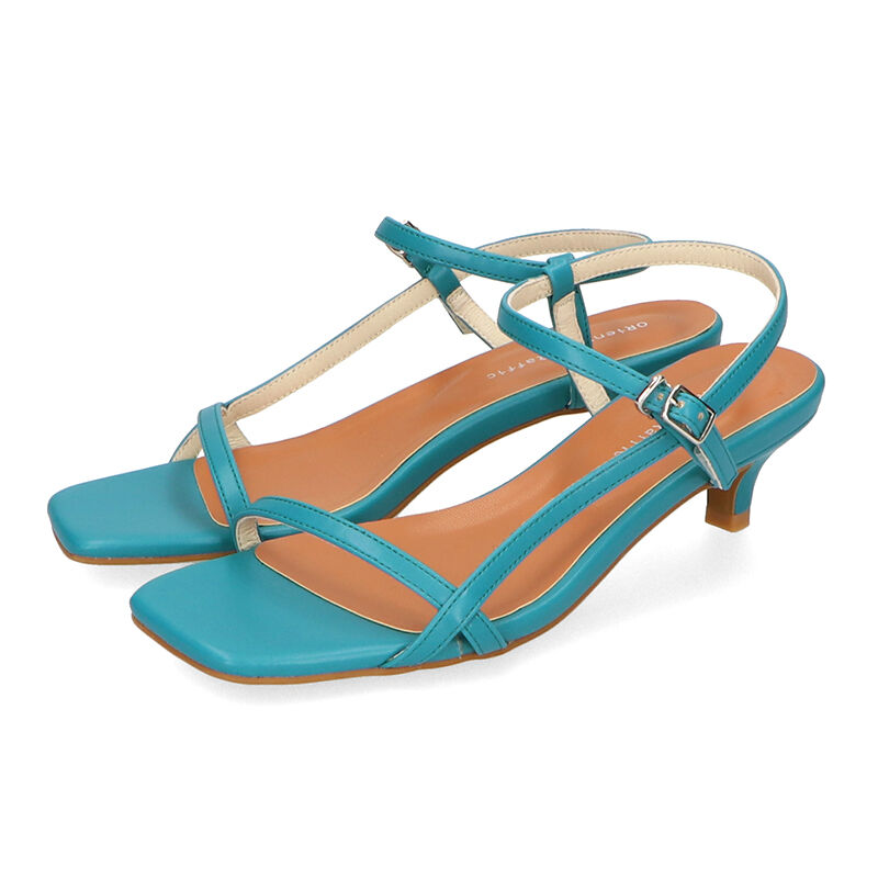 ORiental TRaffic「【トレンド】アシンメトリーナローストラップサンダル/31230 サンダル ヒール5.2cm」|サンダル|