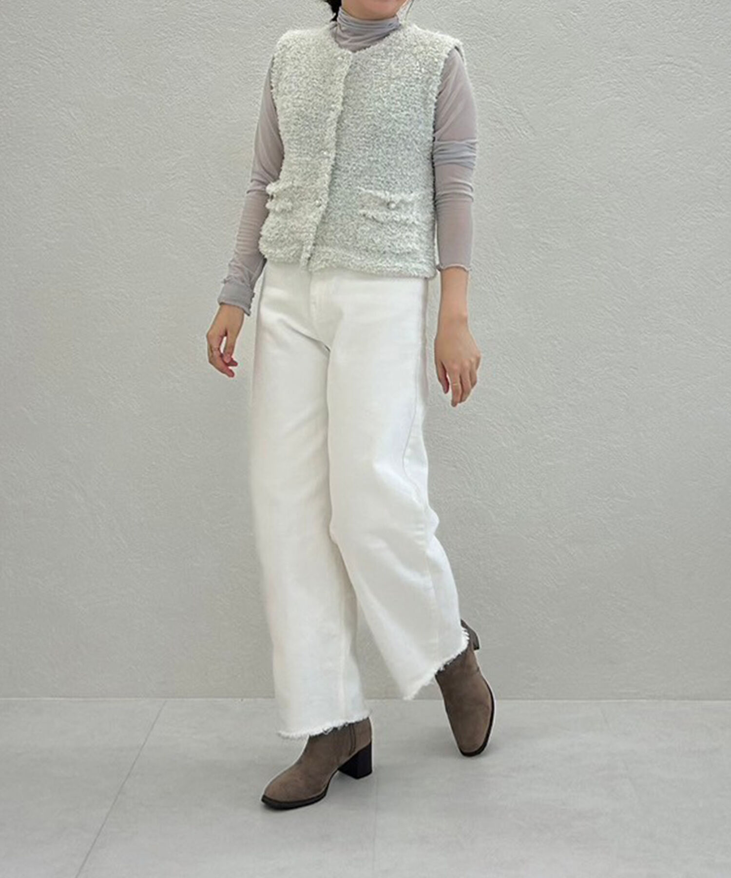 ORiental TRaffic「【 美脚 】 チャンキー ヒール ミドル ブーツ/31408 ヒール6ｃｍ 太ヒール 定番人気」|ショートブーツ|