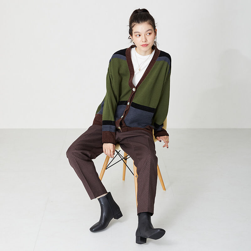 WA Oriental TRaffic「【 防寒 】スクエアトゥ プレーン ショートブーツ /32401 中敷き起毛 ＆ クッション」|ショートブーツ|