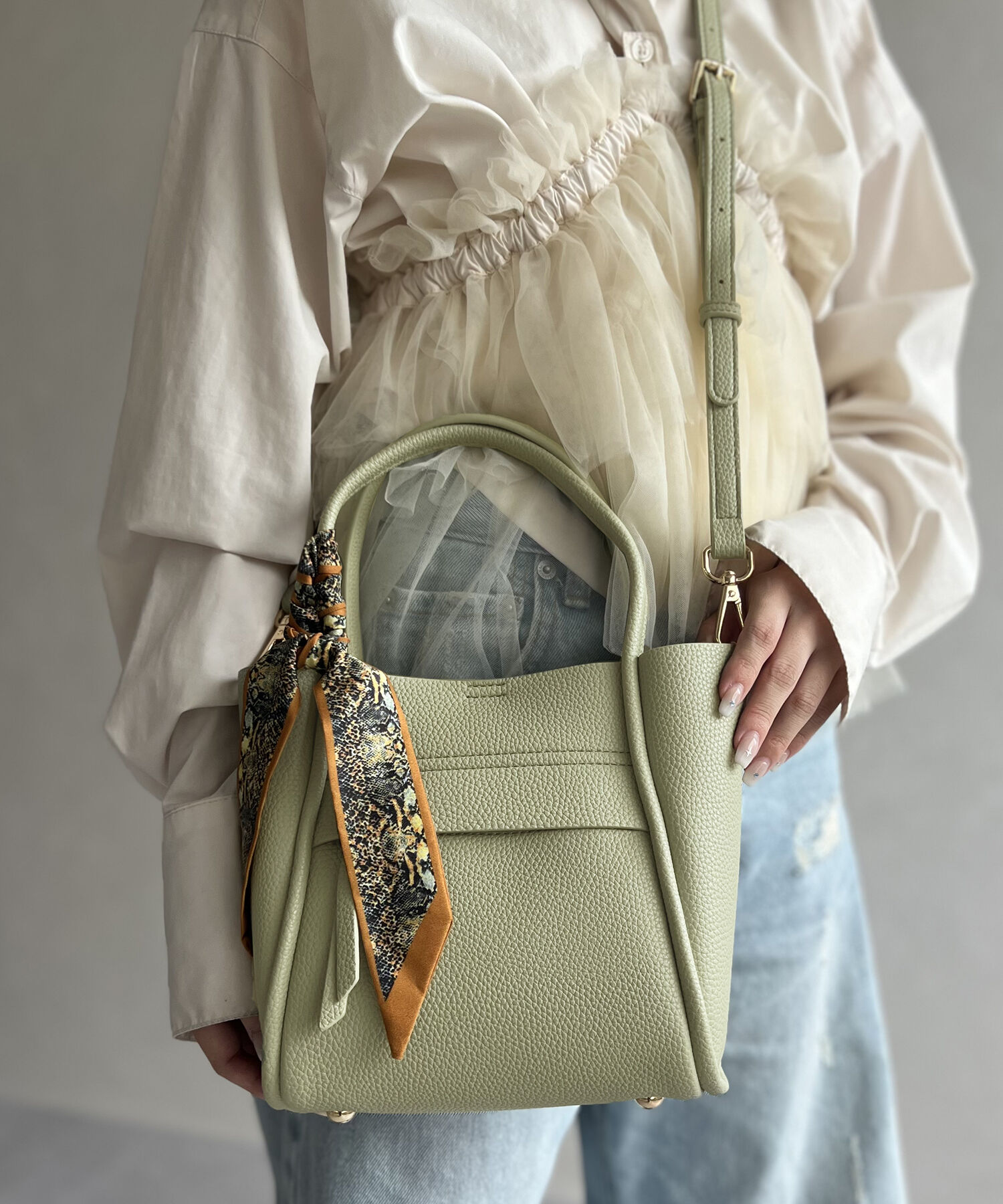 ORiental TRaffic「スカーフ付きハンドバッグ/BA-209」|ショルダー・メッセンジャー|