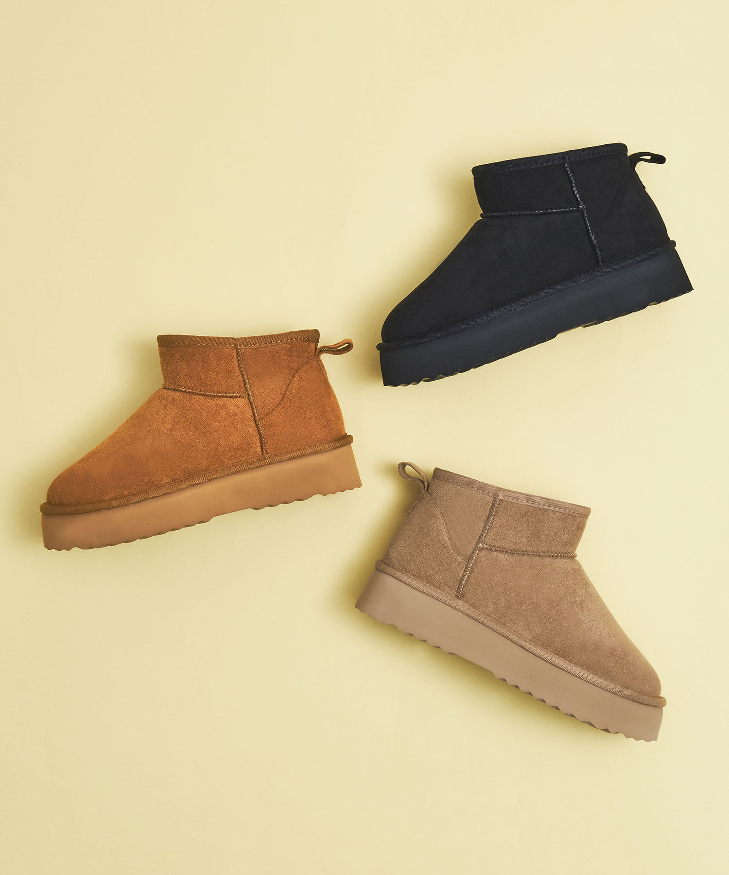 ORiental TRaffic「【累計1万足突破】 厚底 ムートン ショートブーツ /35401 軽量 防寒」|ショートブーツ|