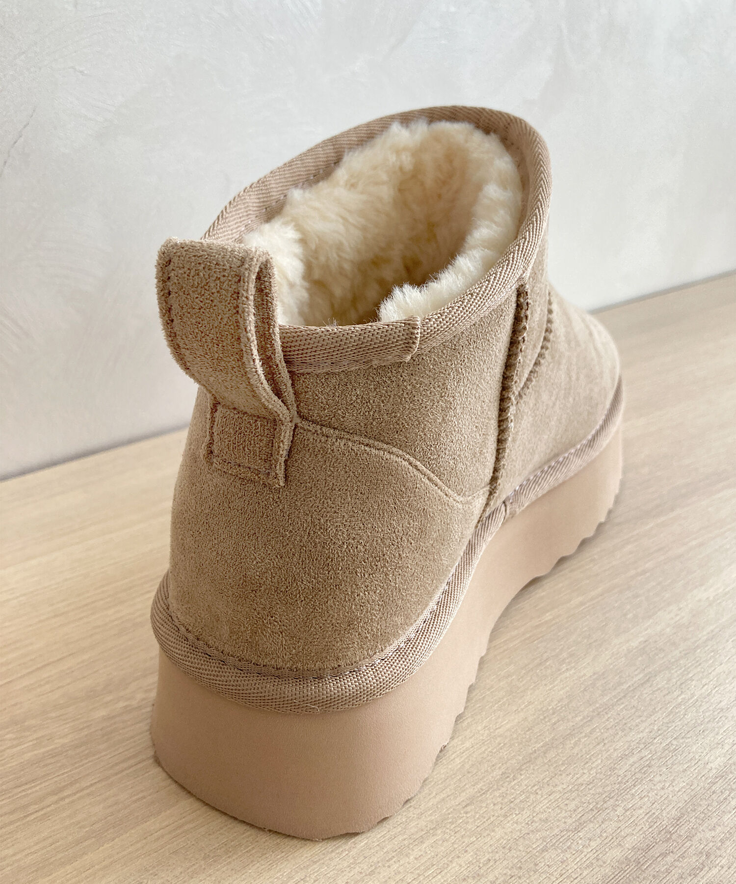 ORiental TRaffic「【累計1万足突破】 厚底 ムートン ショートブーツ /35401 軽量 防寒」|ショートブーツ|