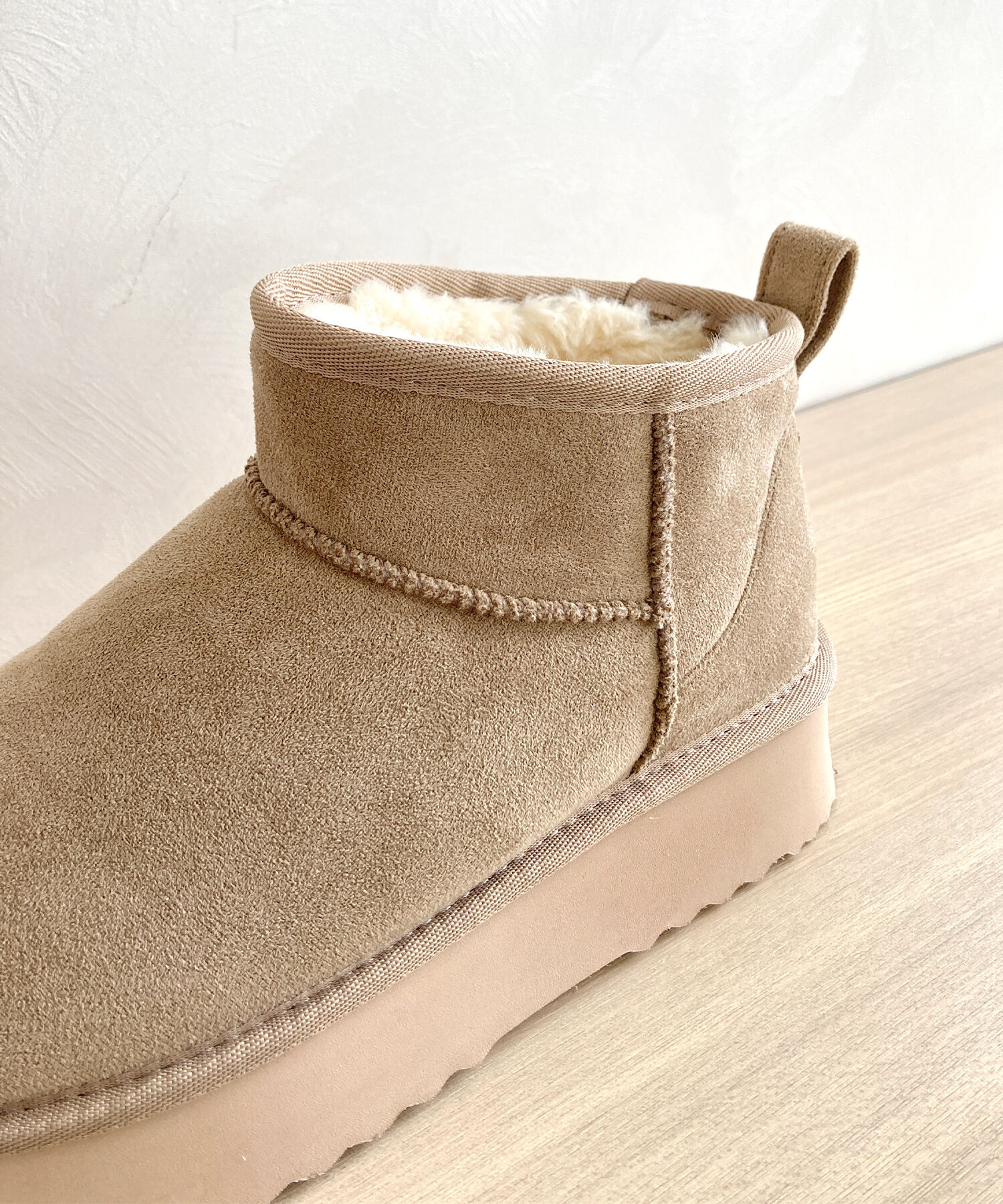 ORiental TRaffic「【累計1万足突破】 厚底 ムートン ショートブーツ /35401 軽量 防寒」|ショートブーツ|