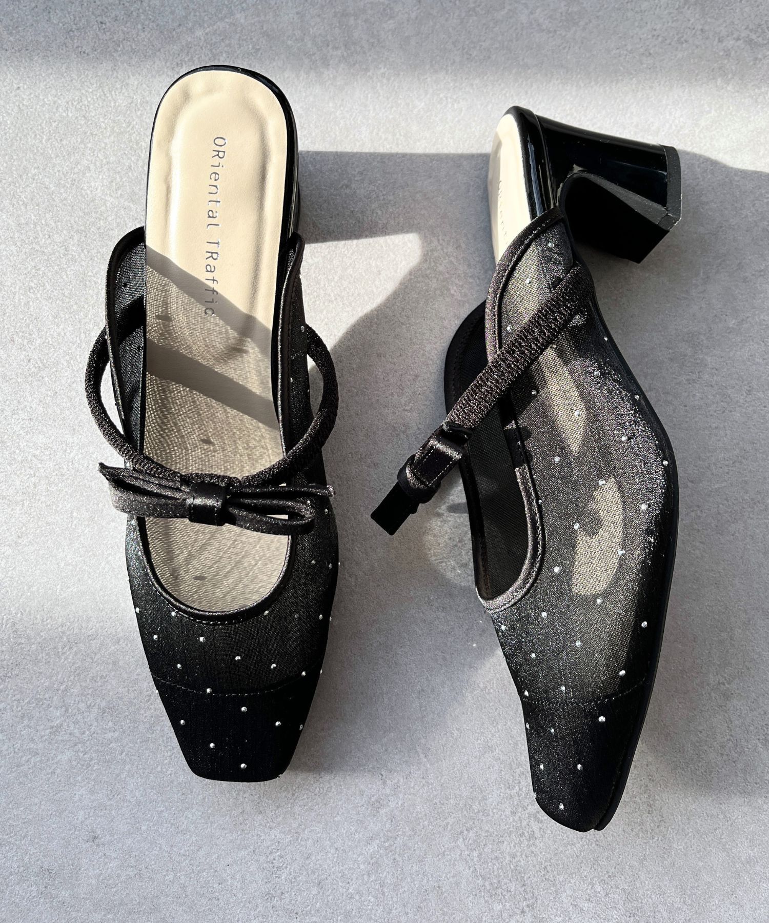 ORiental TRaffic「ラインストーンチュールミュール/41126」|パンプス|