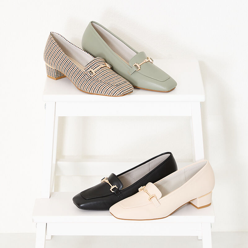 WA Oriental TRaffic「メタリックラインビットヒールローファー/42301」|パンプス|BEIGE