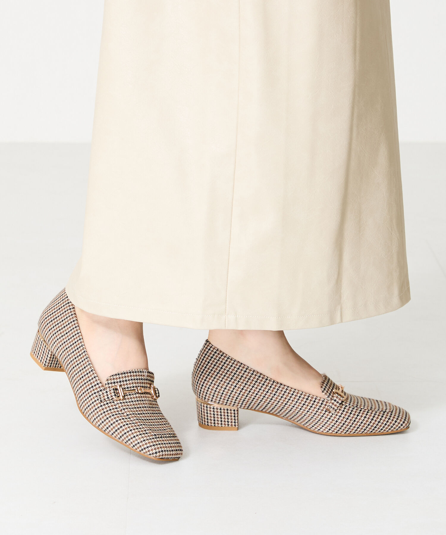 WA Oriental TRaffic「メタリックラインビットヒールローファー/42301」|パンプス|BROWN