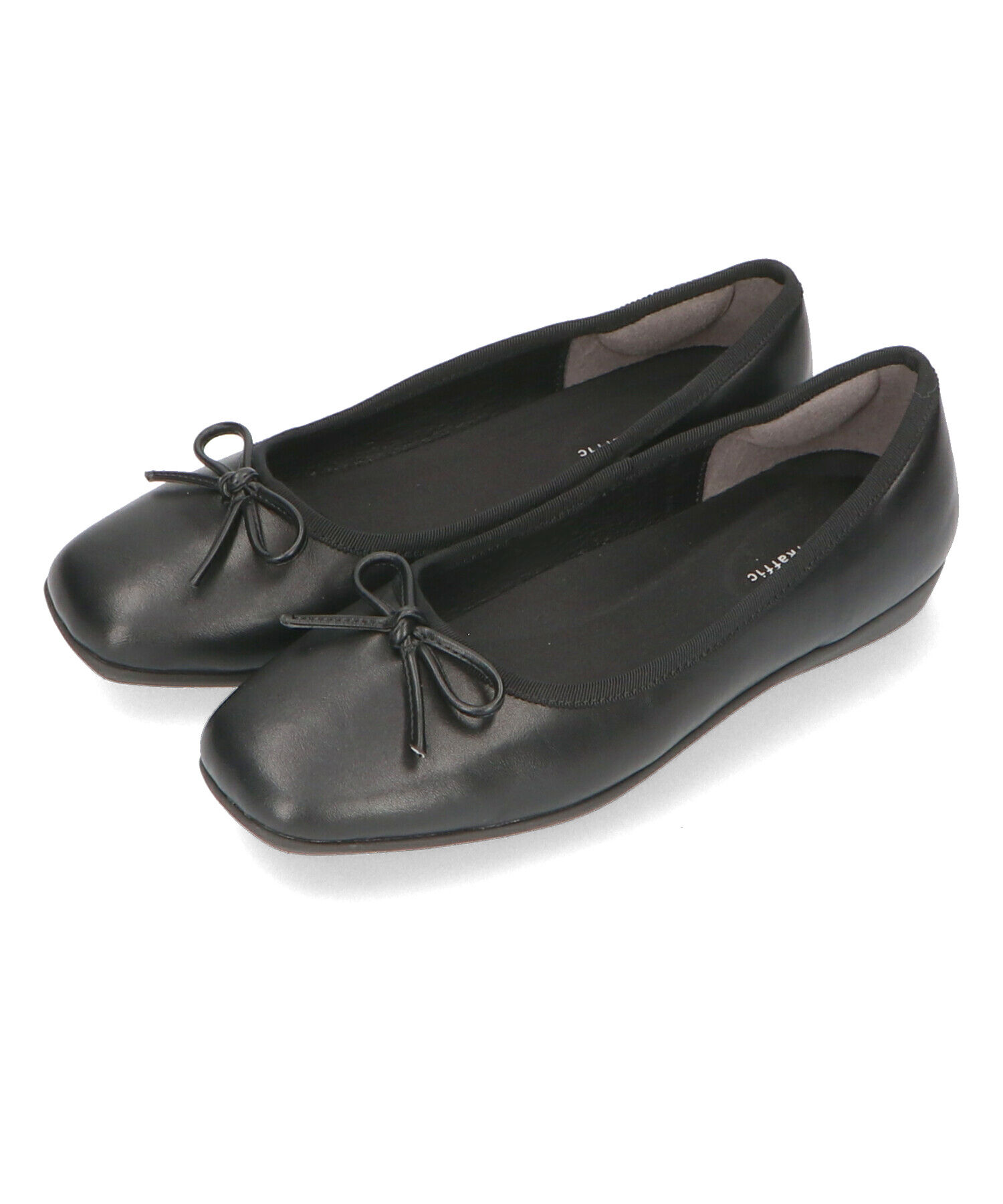 ORiental TRaffic「【WEB限定】 スクエアトゥ バレエシューズ /R-4009 フラット 軽い  厚手クッション」|パンプス|