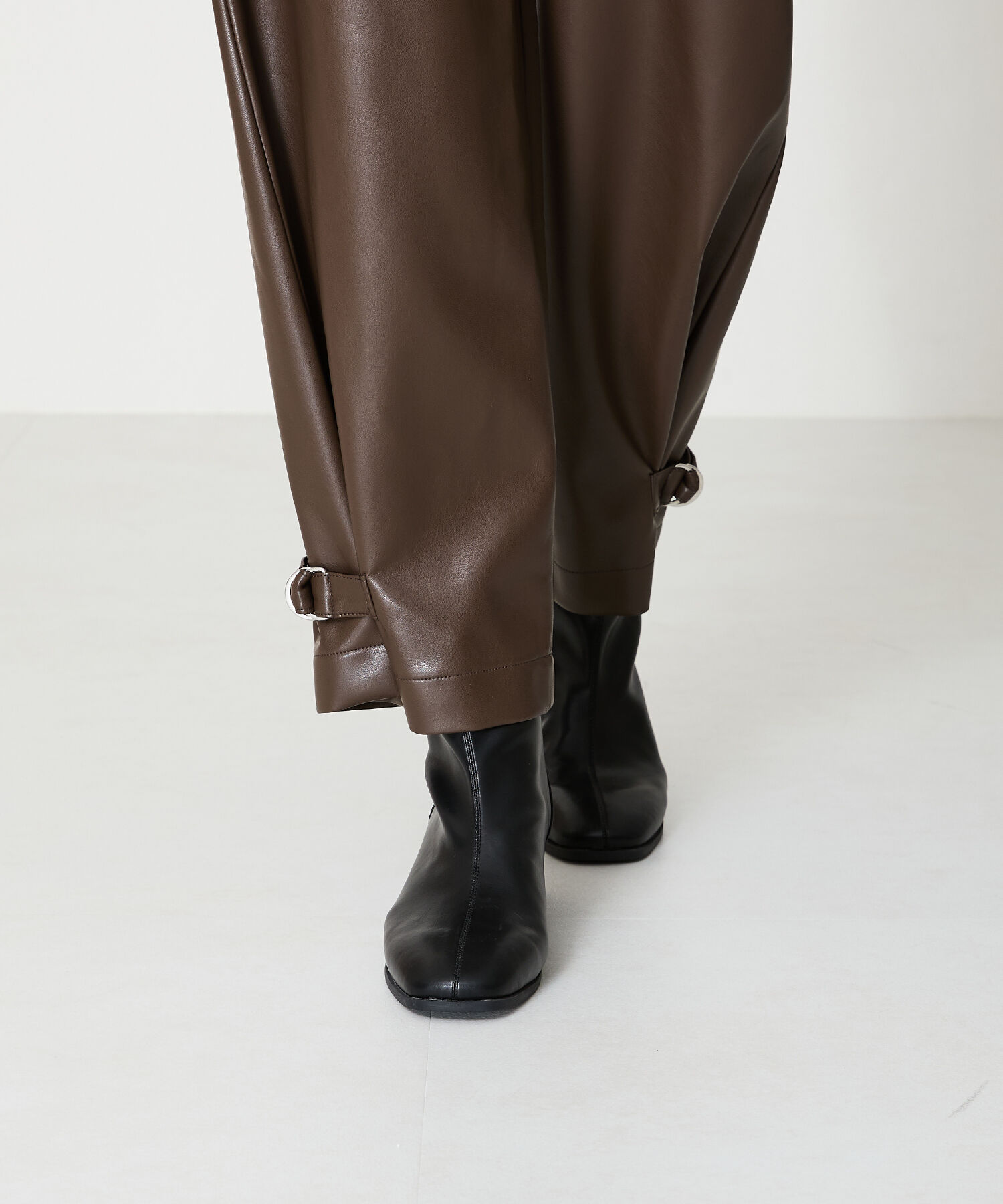 WA Oriental TRaffic「バック ジップ スクエアトゥ ストレッチ ブーツ /42403」|ショートブーツ|