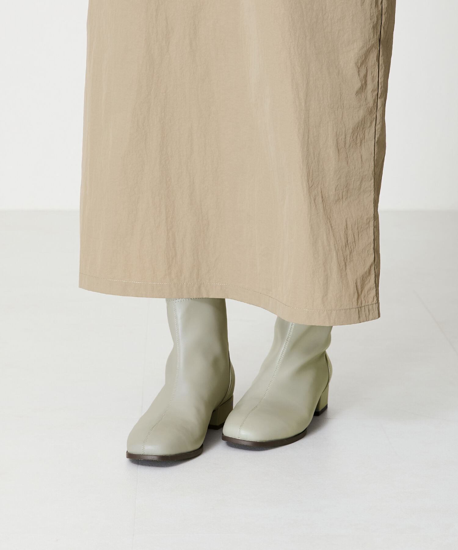 WA Oriental TRaffic「バック ジップ スクエアトゥ ストレッチ ブーツ /42403」|ショートブーツ|