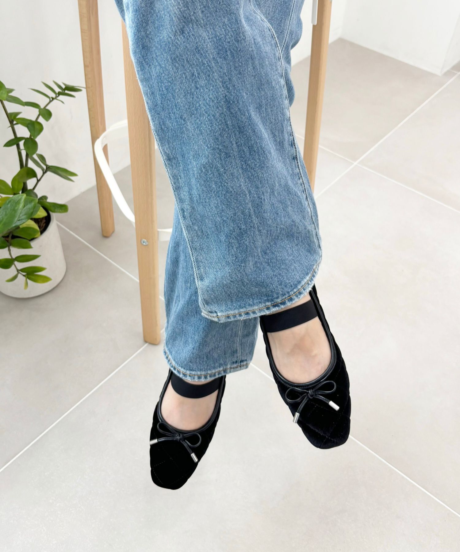 WA Oriental TRaffic「キルティング デザイン バレエ シューズ /42307」|パンプス|