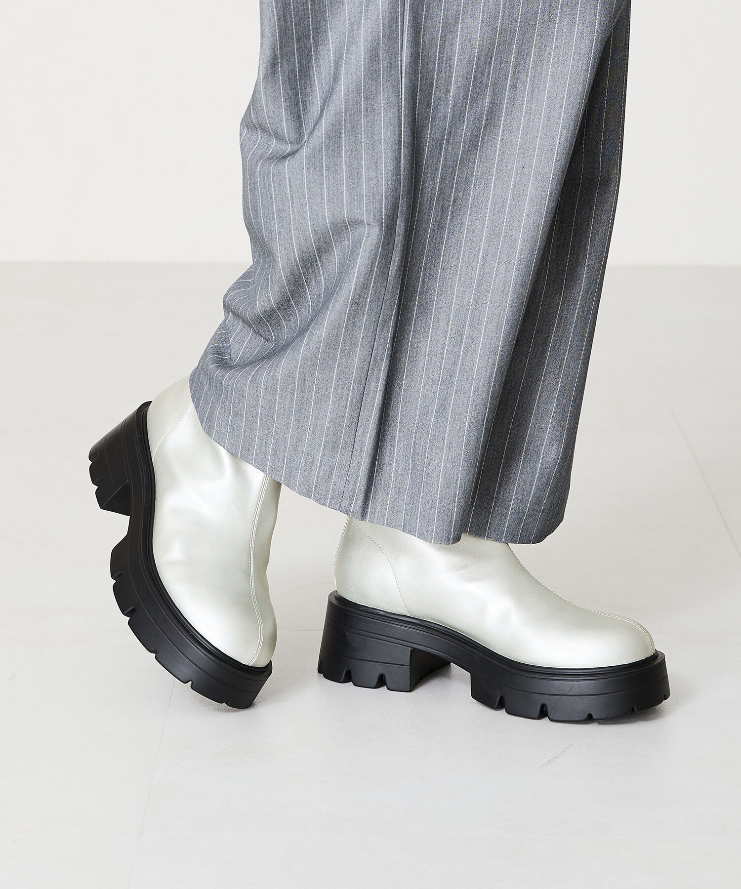 ORiental TRaffic「ソフト レザー 厚底 ショート ブーツ /41416」|ショートブーツ|