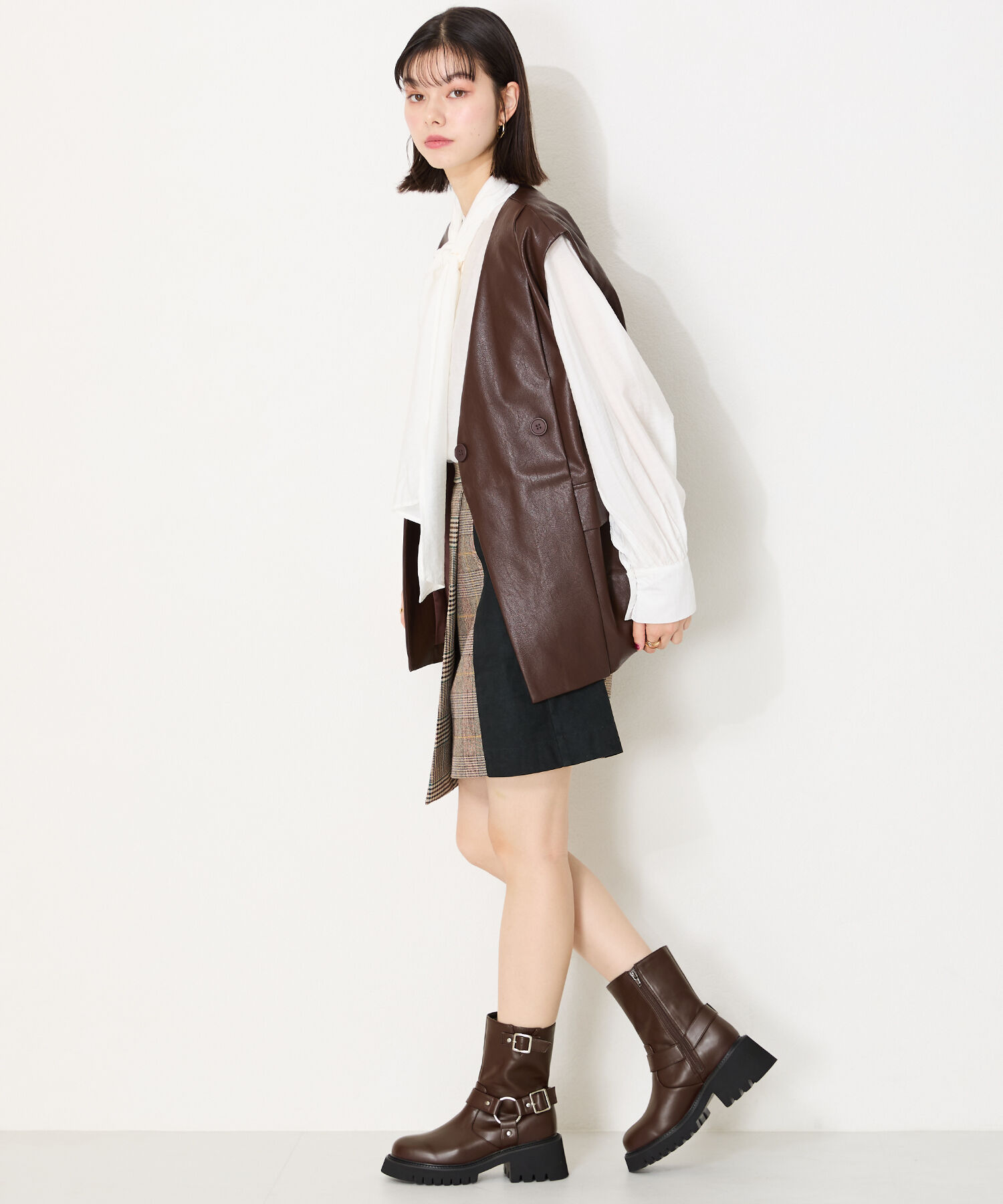 ORiental TRaffic「エンジニア ミドル ブーツ /41421」|ショートブーツ|