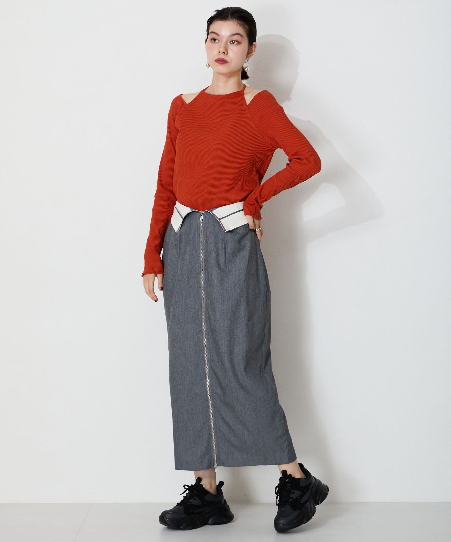 ORiental TRaffic「【アウトレット価格】ラインストーンパーツ厚底スニーカーOT3748」|スニーカー|