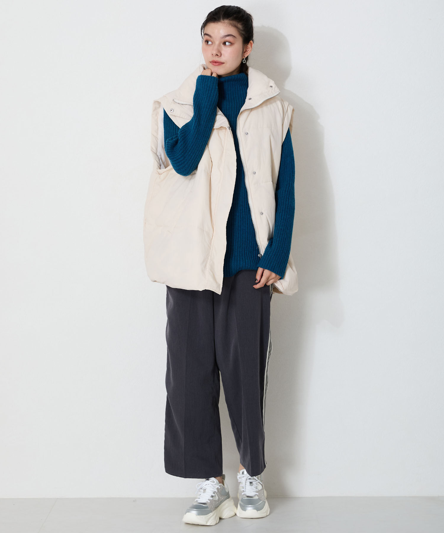 ORiental TRaffic「【アウトレット価格】ラインストーンパーツ厚底スニーカーOT3748」|スニーカー|