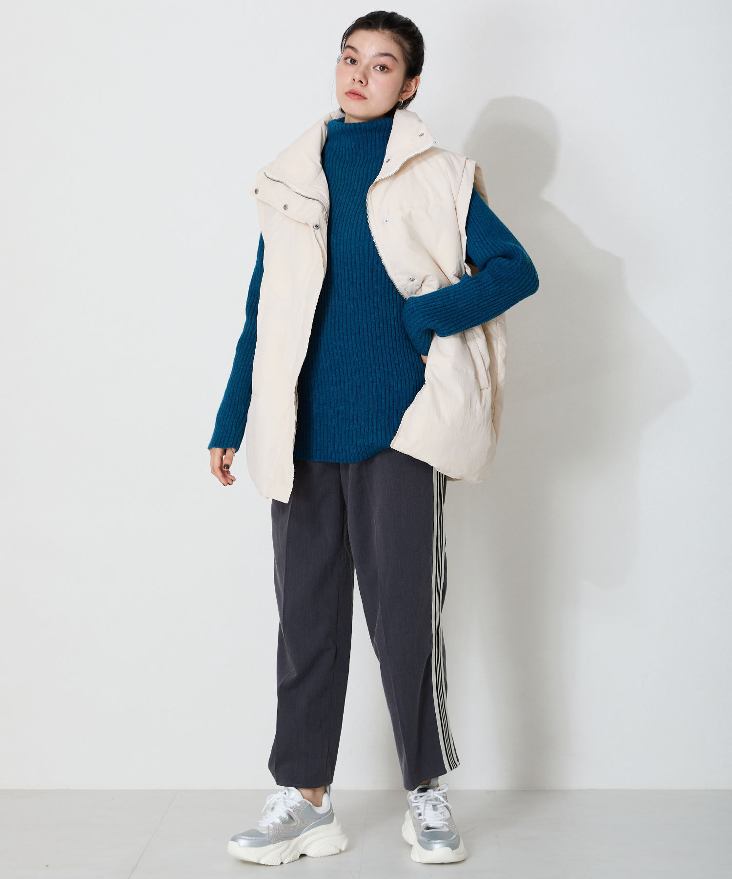 ORiental TRaffic「【アウトレット価格】ラインストーンパーツ厚底スニーカーOT3748」|スニーカー|