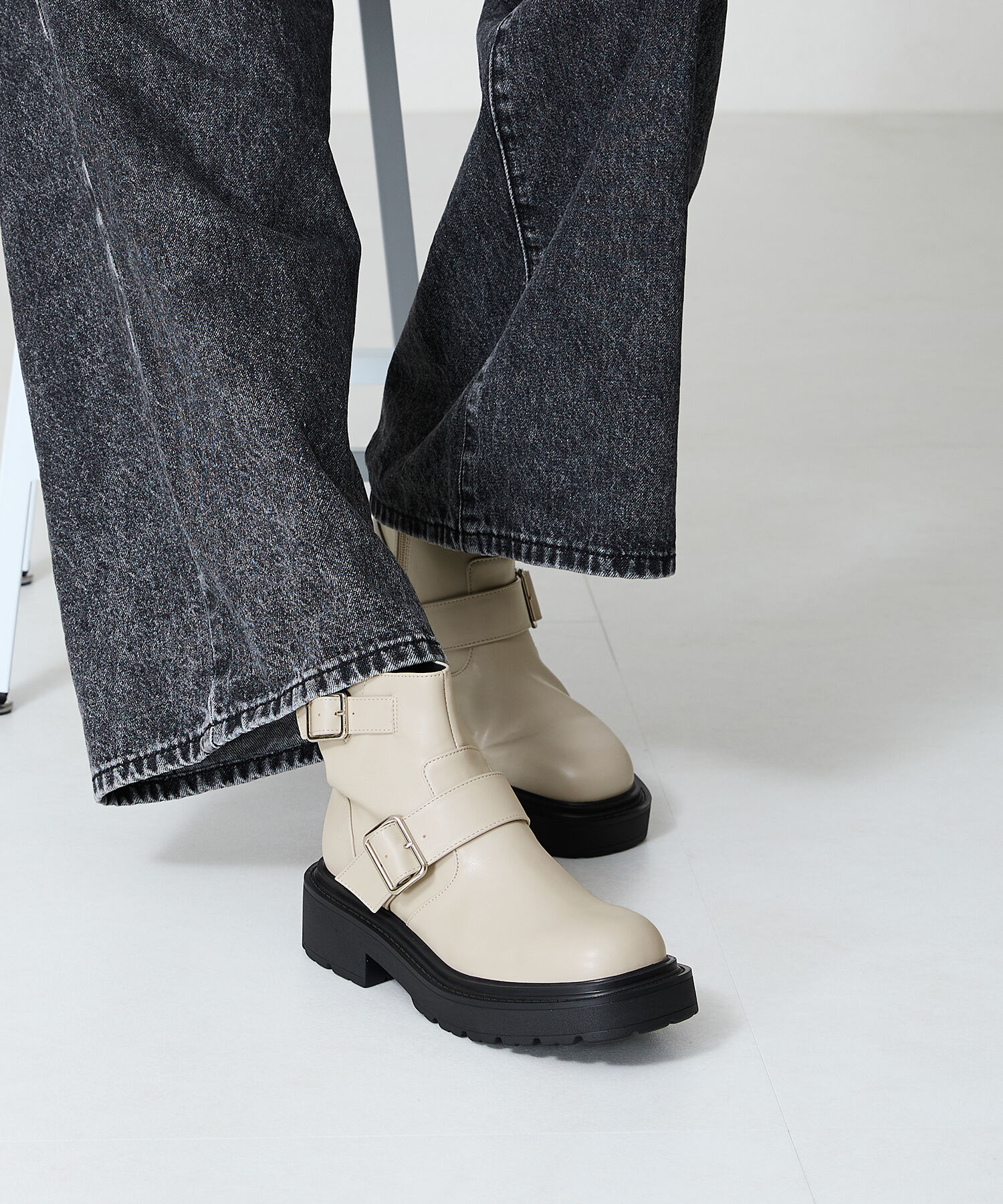 ORiental TRaffic「ダブルベルエンジニアトショートブーツ/41423」|ショートブーツ|