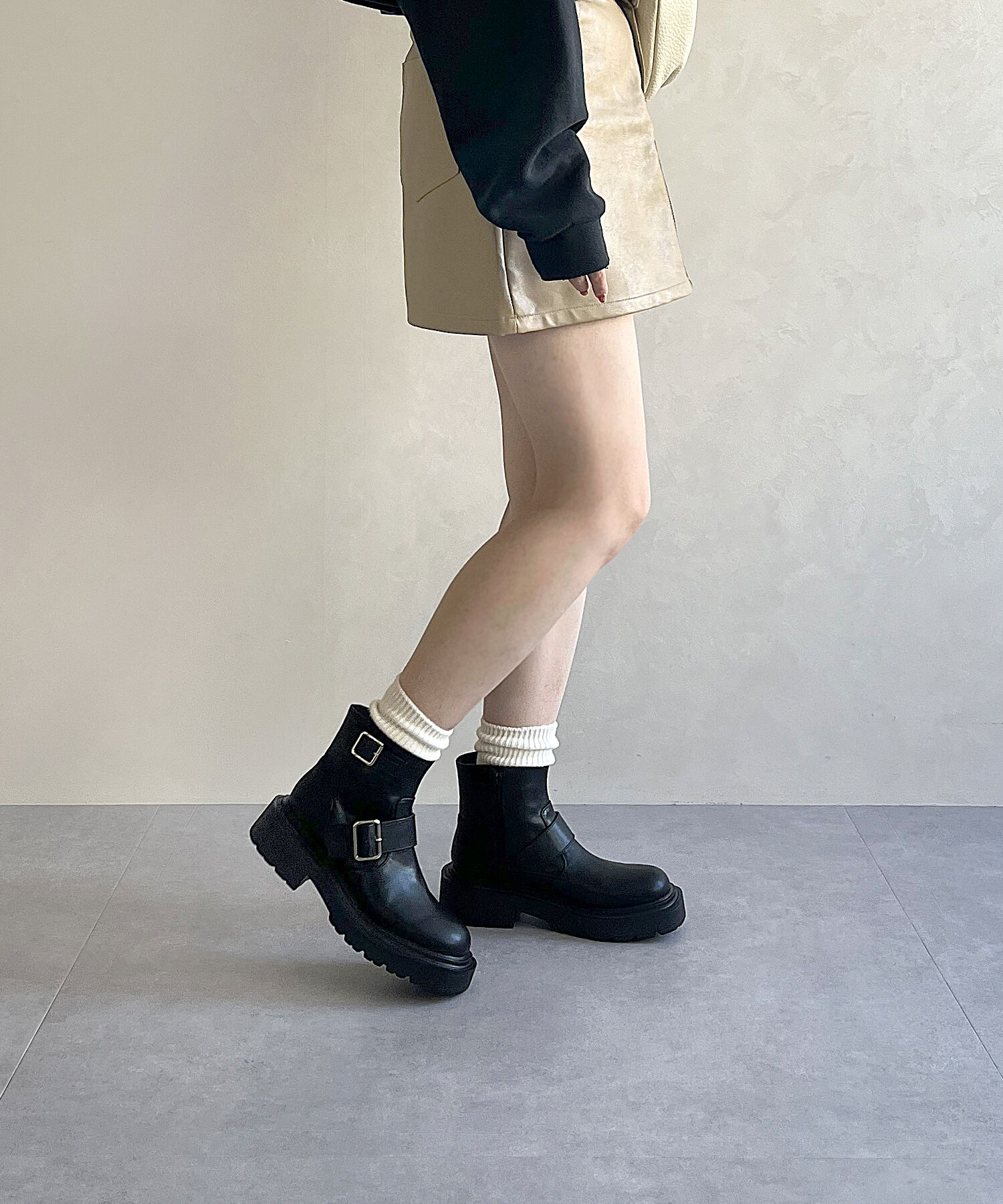 ORiental TRaffic「ダブルベルエンジニアトショートブーツ/41423」|ショートブーツ|