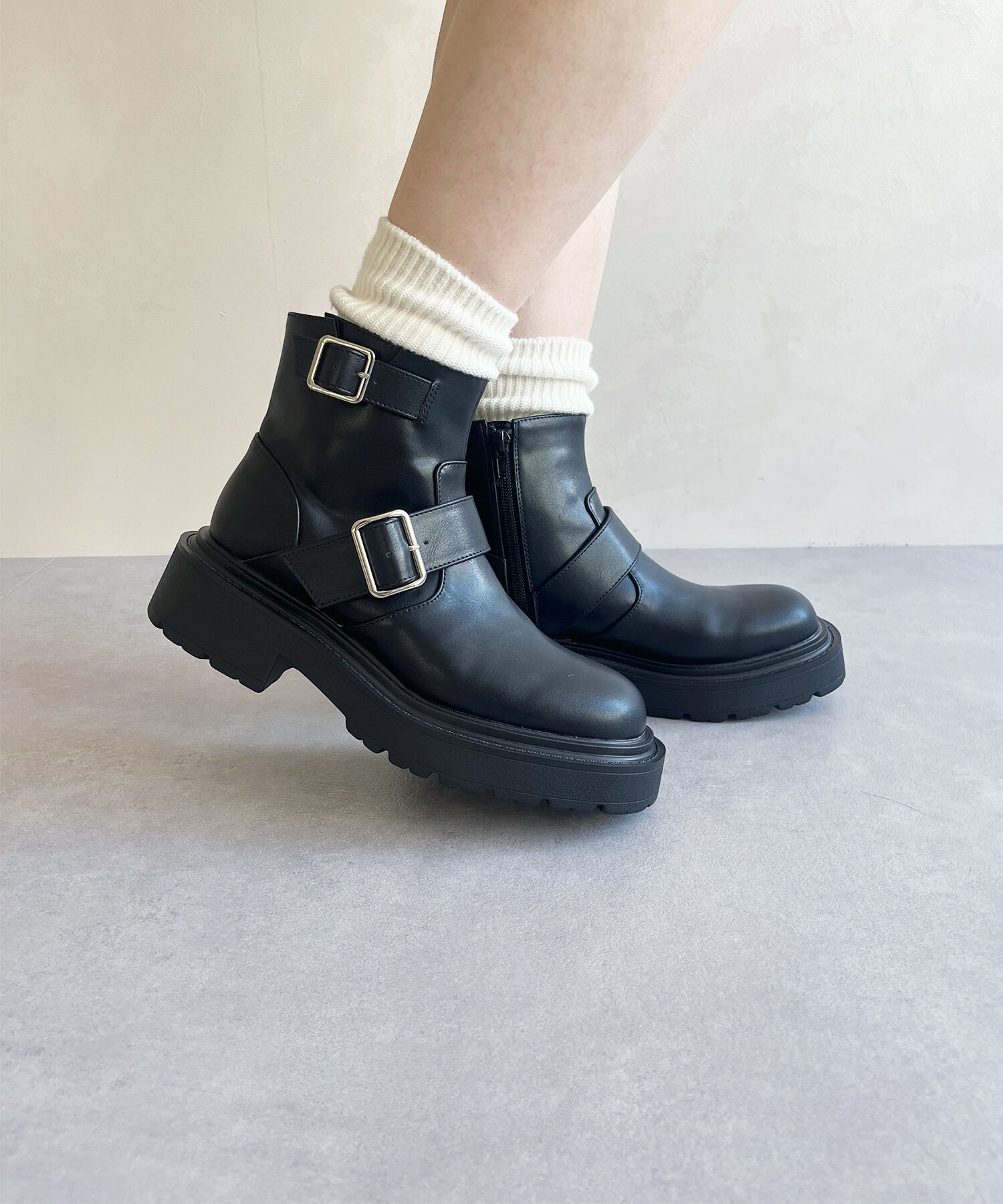 ORiental TRaffic「ダブルベルエンジニアトショートブーツ/41423」|ショートブーツ|