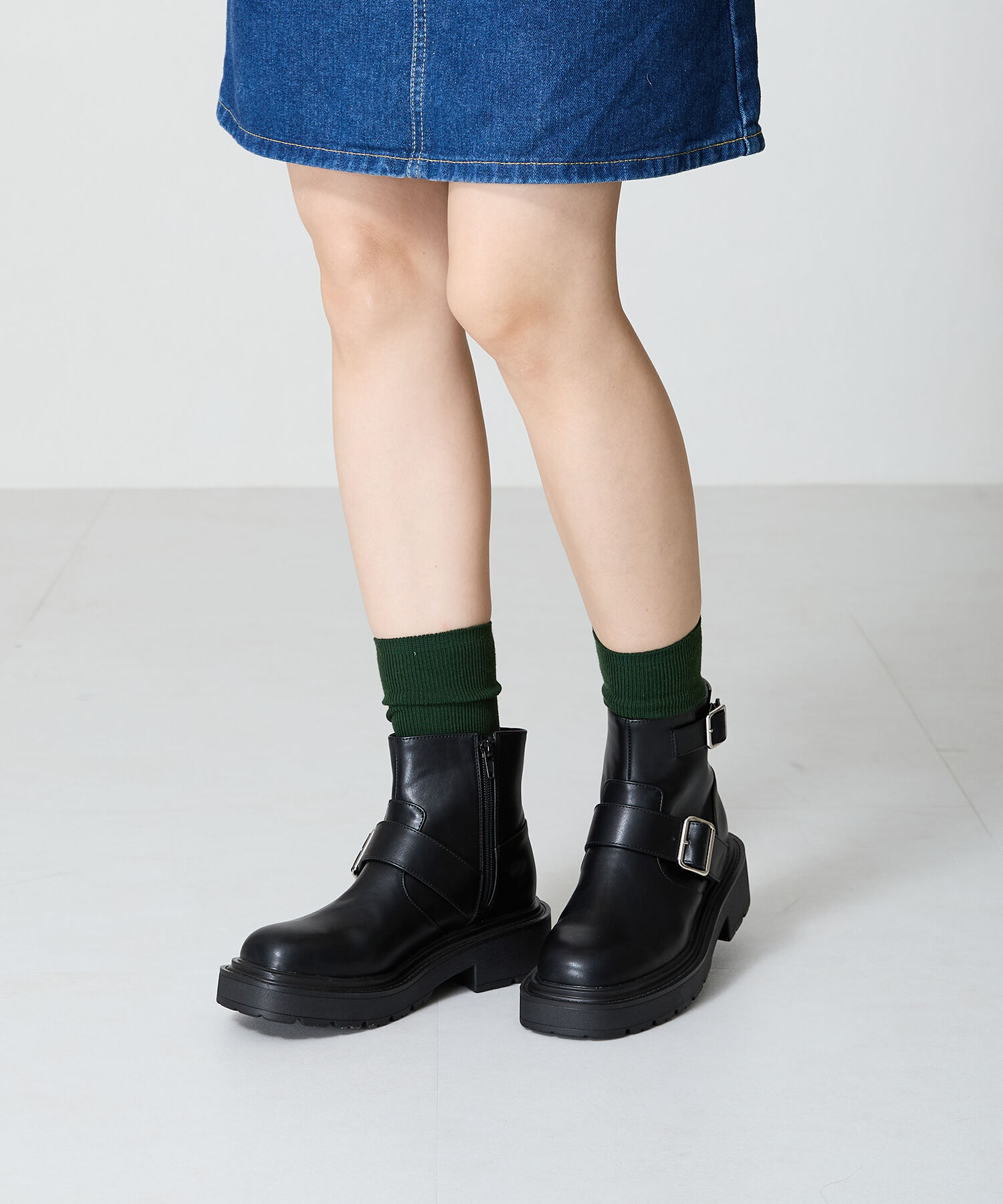 ORiental TRaffic「ダブルベルエンジニアトショートブーツ/41423」|ショートブーツ|